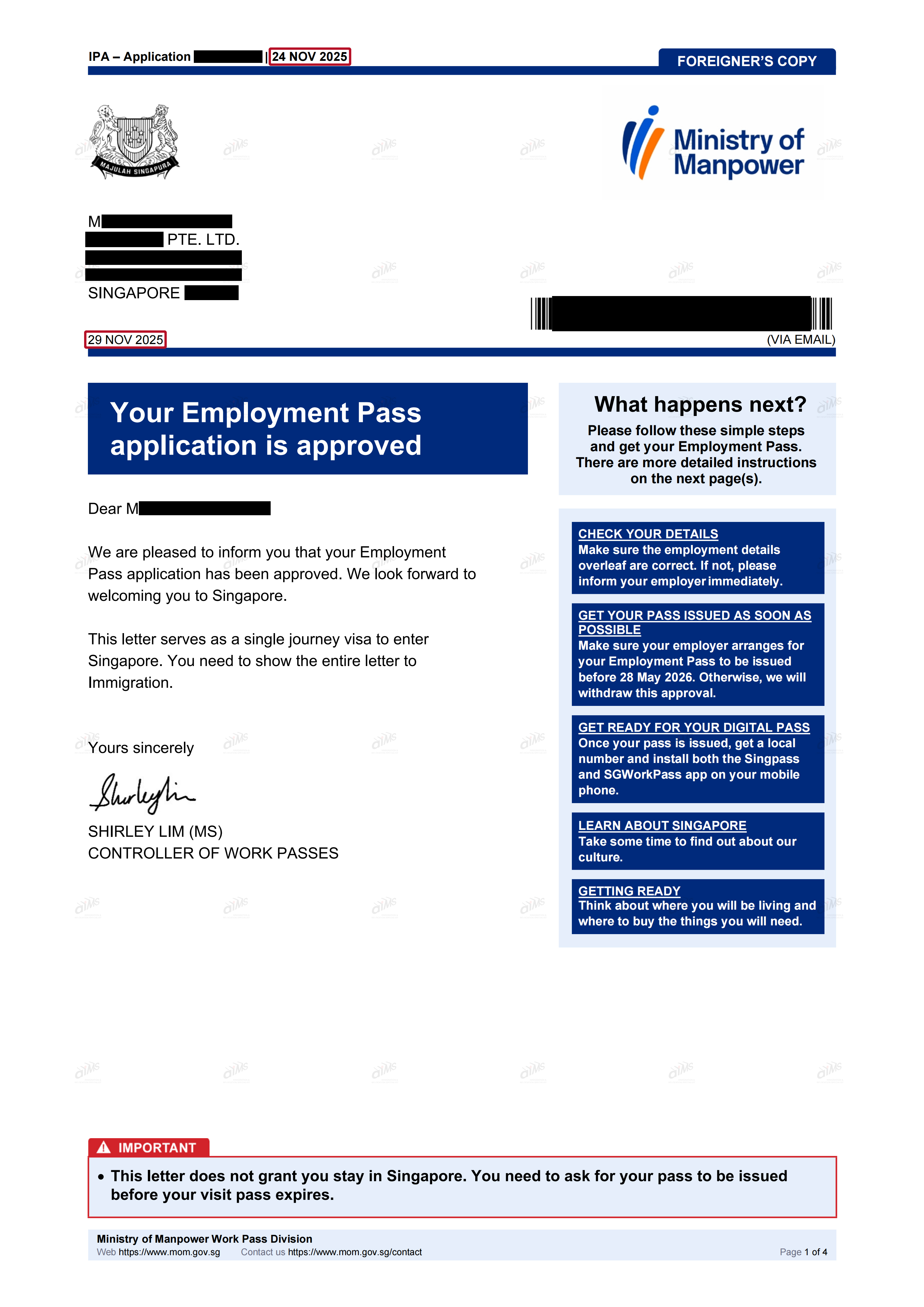 5天闪电获批！M先生成功拿下新加坡自雇EP