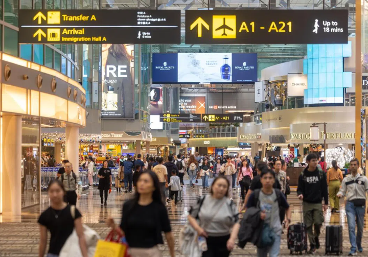 2026年前7个月新加坡接待980万国际旅客